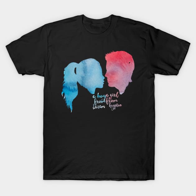 a boy from daxam a girl from krypton T-Shirt by FandomShirtsPH